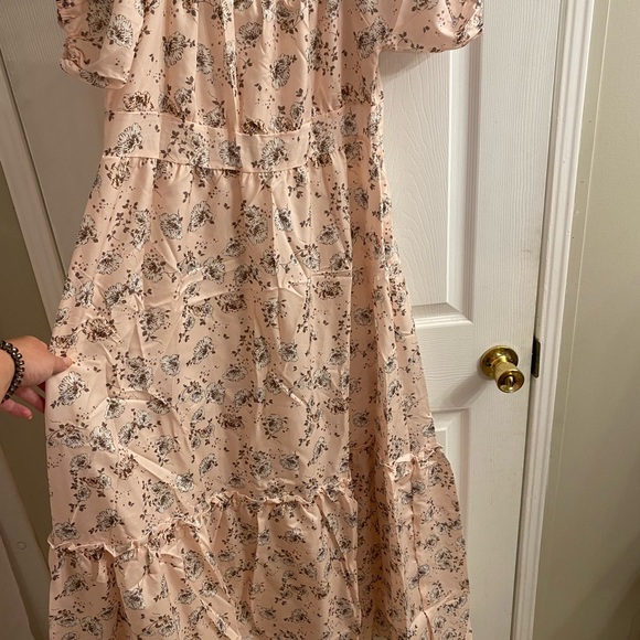 Pink flower maternity dress - Picture 2 of 4